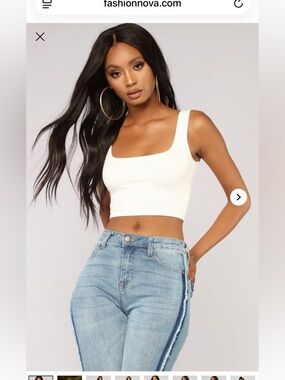 Fashion Nova Anything But Square Tank (ORANGE COLOR)